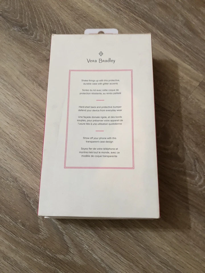 Vera Bradley Iphone 8 plus/7 Plus/ 6 Plus Clear Glitter Flurry Case - Image 2 of 2