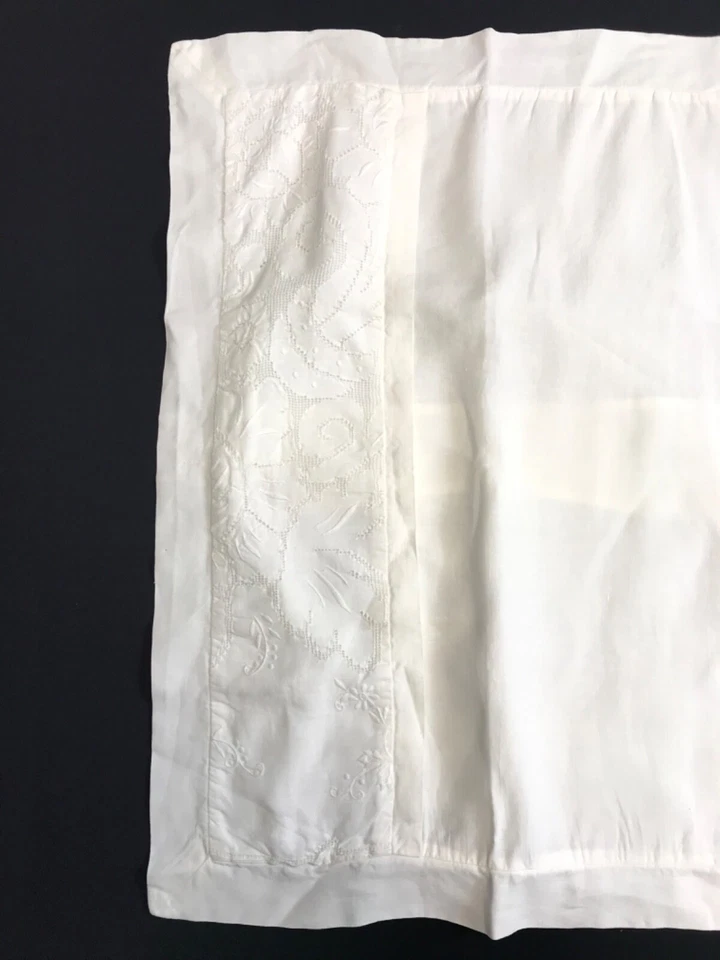 2 fundas de colección 1989 PAPEL BLANCO bordadas a mano almohada blanca simulada mezcla de lino 27x20 Foto 4 de 4