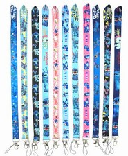 New 10 Pcs cartoon stitch Lanyard Key chain Phone Card Badge Holder