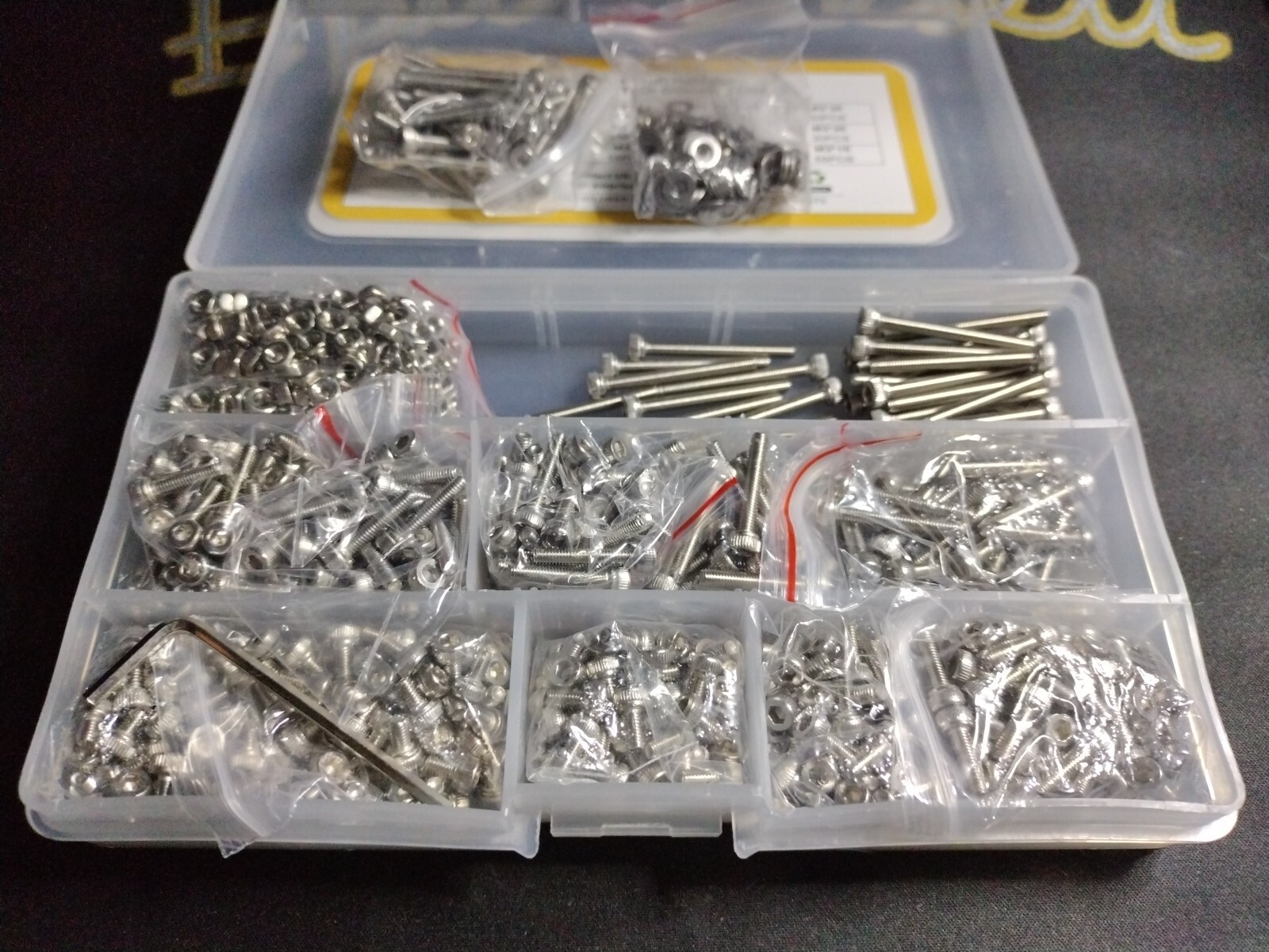 1110PCS M3 Stainless Steel Nuts and Bolts Assortment Kit with Screws and Washers