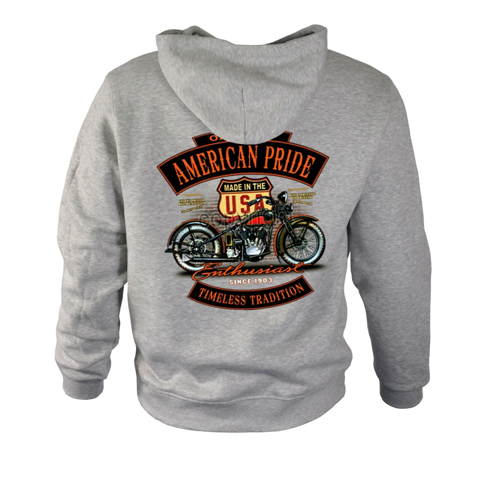 SACAI Felpa da motociclista felpa con cappuccio classica moto felpa con cappuccio *4260 ash