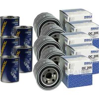 5X Original Mahle / Knecht ÖLfilter OC 205 + 5X SCT Motor Flush MotorspüLung