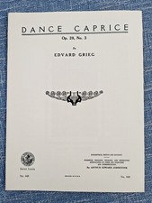 Dance Caprice Op 28 No 3 by Edvard Grieg Art Publication Society 1957 