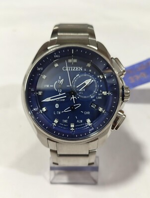 W770-S112001 CITIZEN ECO DRIVE PROXIMITY BLUE DIAL CHRONO WATCH