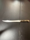 Vintage 3 Pin 9” Unbranded Carving Knife Wood Handle — photo 1