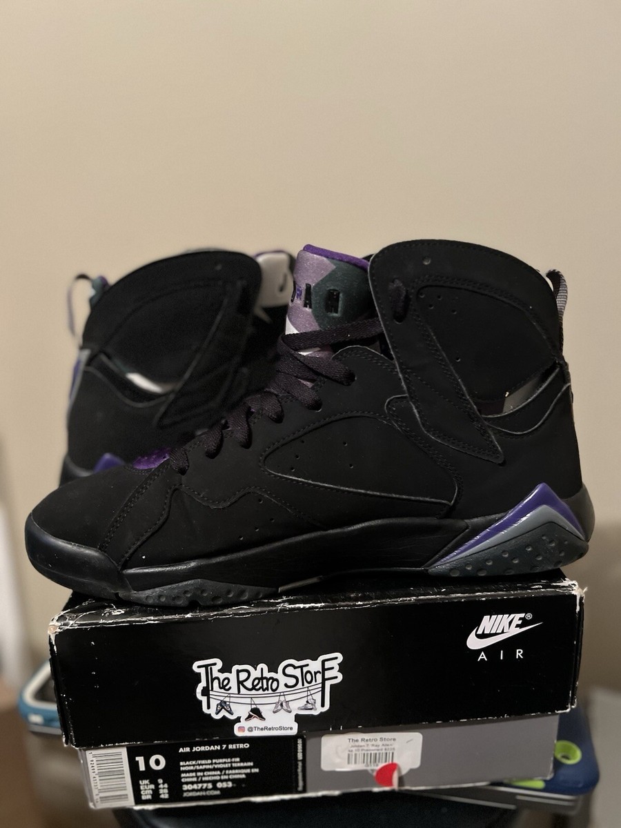 Natural Essence【1973US Fantasy ORIGINAL】 Size 10 - Air Jordan 7 Retro PE Ray Allen Black Purple Green