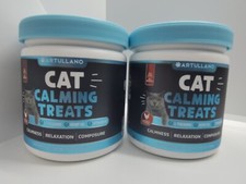  2 Pack Hemp Cat Calming Treats Anxiety Relief Artullano 135 Soft Chews 08/2025