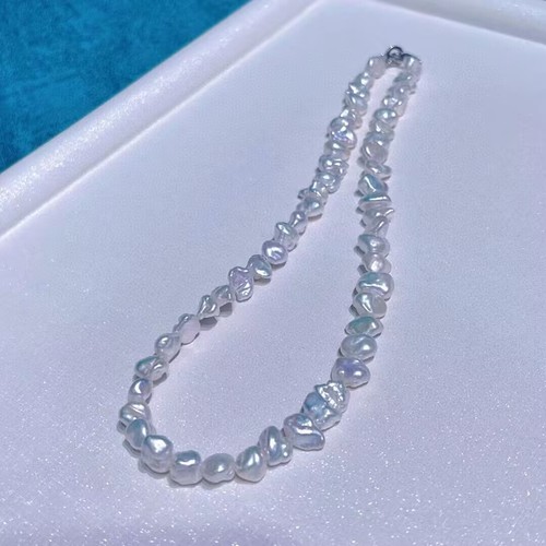 4 Strands Freshwater Baroque Pearl Necklace Multi Strands Real Pearl C Multi Strands Real Pearl Choker Necklace