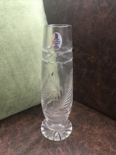 Webb Continental, Hand Cut Lead Crystal Bud Vase, Czechoslovakia