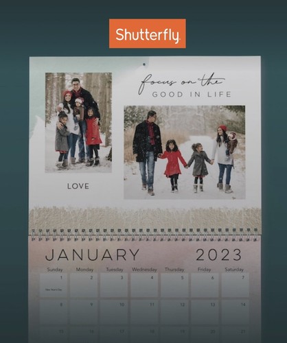 Shutterfly 8x11 Wall Calendar Exp 1 16 23 TL2W Shipping Not 