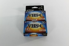 Lot of 2 TDK VHS-C 2 Pack Cassette Tapes New Sealed