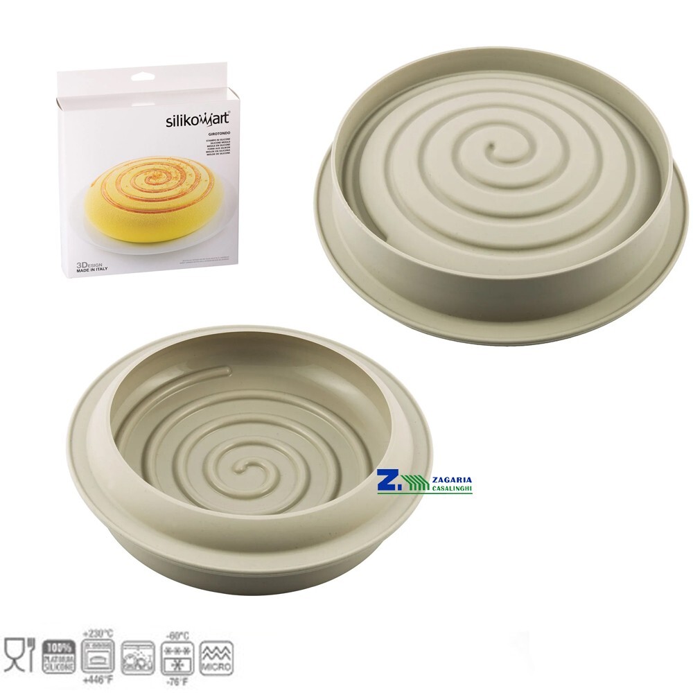 SILIKOMART STAMPO IN SILICONE GIROTONDO 3D PER TORTE GELATO SEMIFREDDO TORTIERA