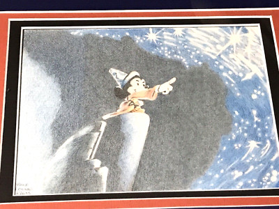 Disney Wall Art 4/2005 Signed VTG Unique RARE The Sorcerer's Apprentice Fantasia