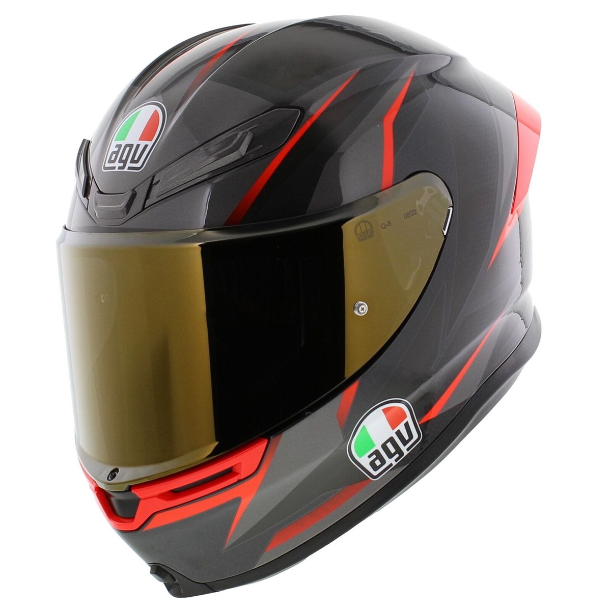 AGV K6 S Slashcut Gloss Black Red, Full Face Motorcycle AGV K6 S Slashcut Gloss Black Red, Full Face Motorcycle
