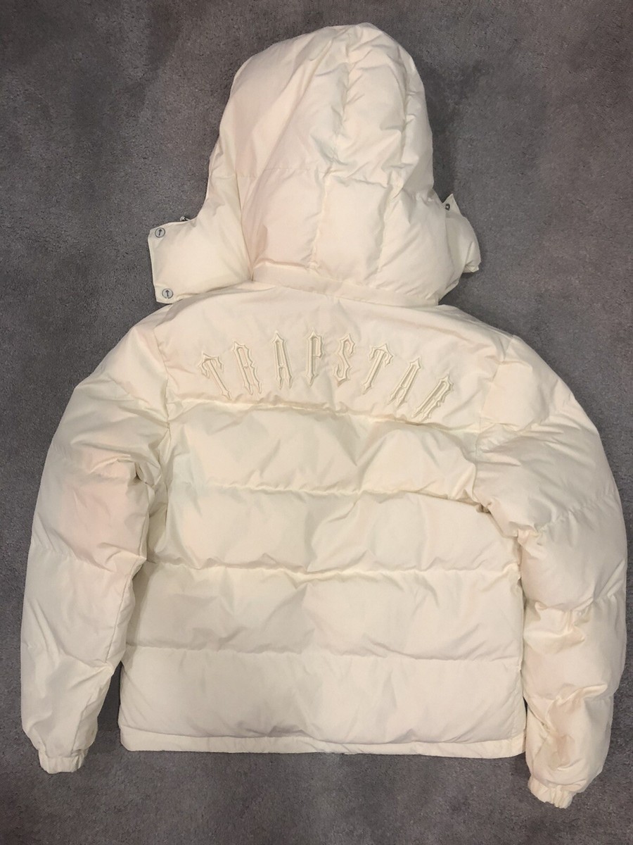 Trapstar Irongate Detachable Hooded Puffer Jacket - Cream - Size