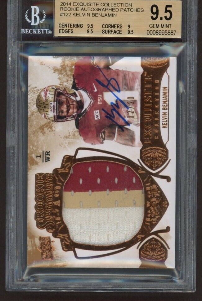 Kelvin Benjamin Upper Deck Exquisite Collection #122 Autograph