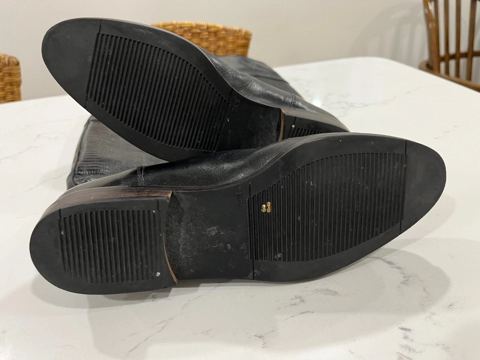 Botas de Montar Joan & David Nero Vintage Cuero Negro Talla 8.5 Italia N Foto 4 de 4