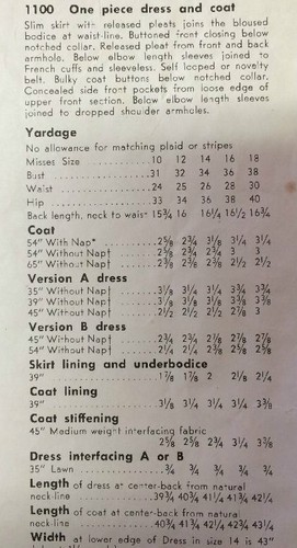 1960s Vintage VOGUE Sewing Pattern B34 DRESS & COAT (1383R) Christian Dior - Picture 3 of 3