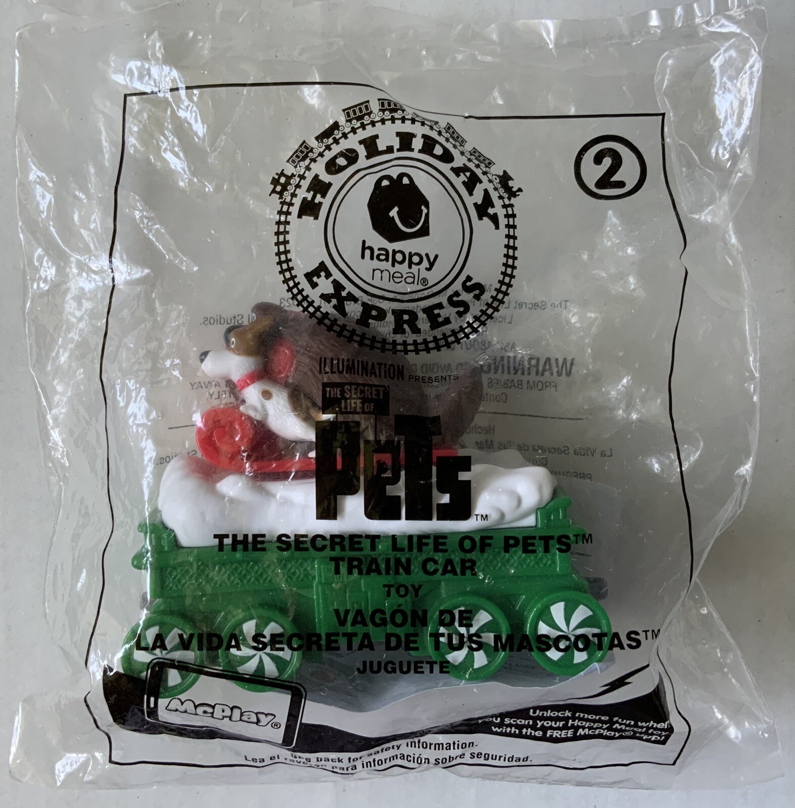 McDonalds Happy Meal Toy HOLIDAY EXPRESS Secret Life of Pets Train Car #2