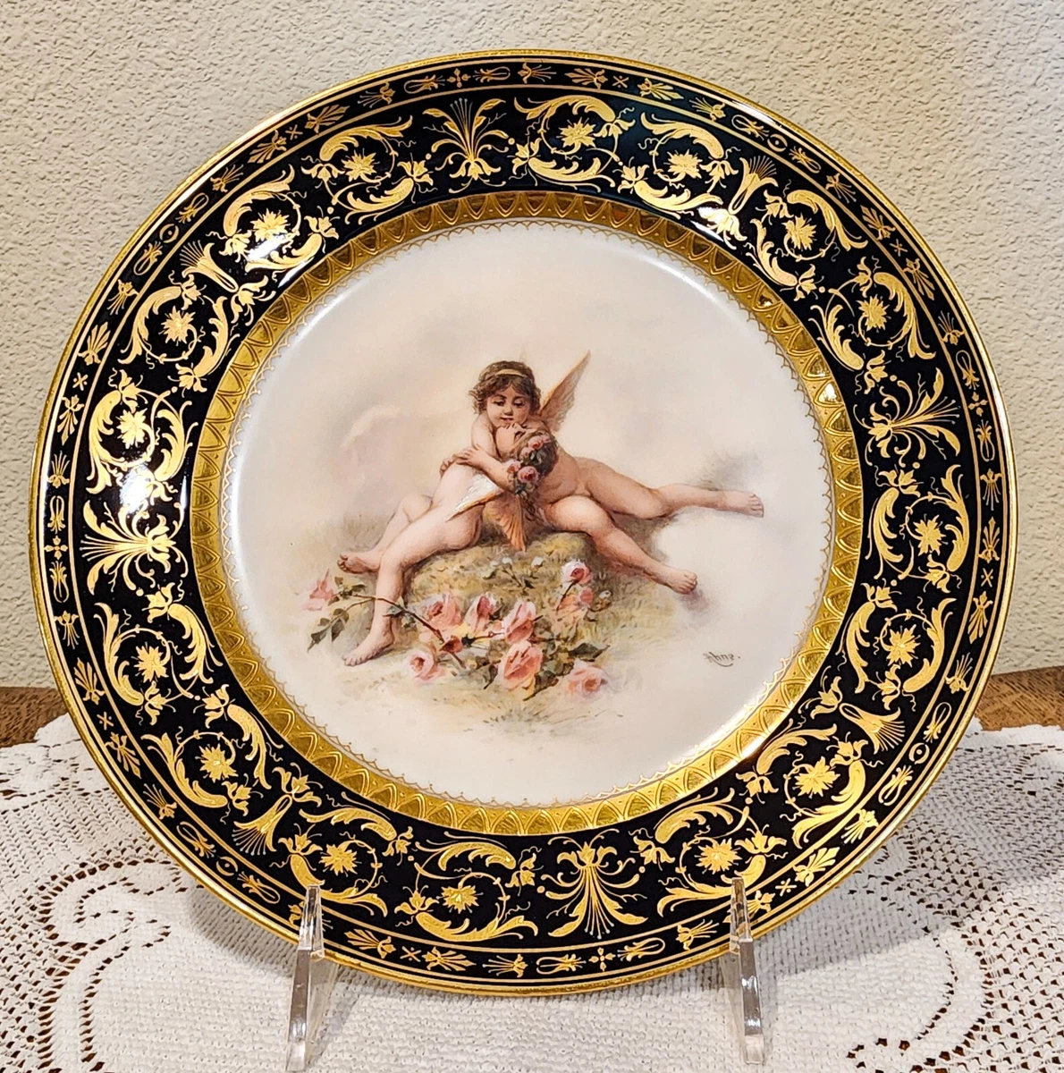 Royal Vienna Plate In Antique Ceramic & Porcelain Plates
