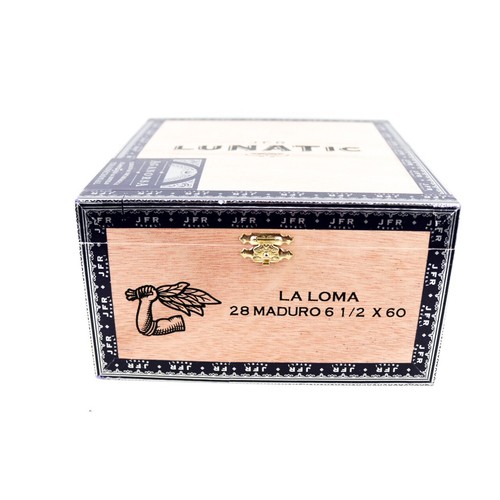 Caja de cigarros de madera vacía Lunatic La Loma Maduro 7" x 7,75" x 4" - Imagen 5 de 12