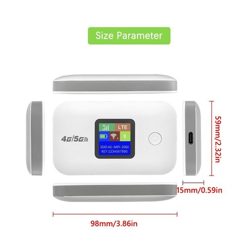 Unterstützt alle SIM-Karten Taschen-WIFI Mobiles Breitband-LCD-MIFI-Hotspot - Photo 2/10