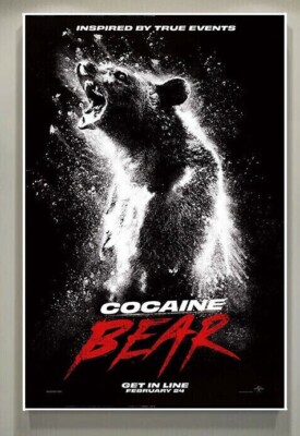 COCAINE BEAR (2023) Movie Poster ''Get in Line'' 11x17 inches