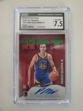 Patrick Baldwin Jr. 2022-23 Panini Hoops Rookie Hot Signatures Green Autograph