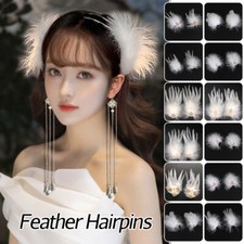 Elegant White Hairpins Rhinestone Accessories Headwear Wedding Hair