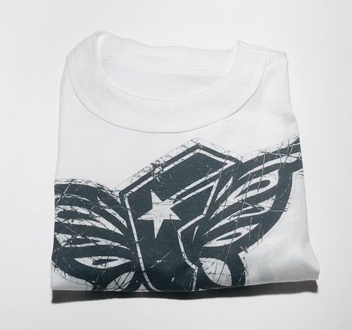 FAMOUS STARS AND STRAPS Maglietta Donna Bianca Grafica Travis Barker Taglia S - Foto 7 di 7