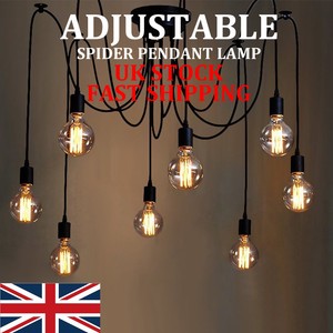 Vintage Chandelier Ceiling Spider Lamp Holder Industrial Style