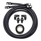 For GM 4L60E 4L65E TH350 TH400 Automatic Transmission Cooler 6AN Hose Line Kit