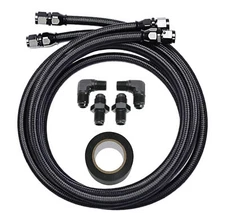 For GM 4L60E 4L65E TH350 TH400 Automatic Transmission Cooler 6AN Hose Line Kit 