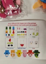 6Pcs Hand Puppet Making Kit for Kids Art Craft Felt Sock Puppet Toys Creative DI