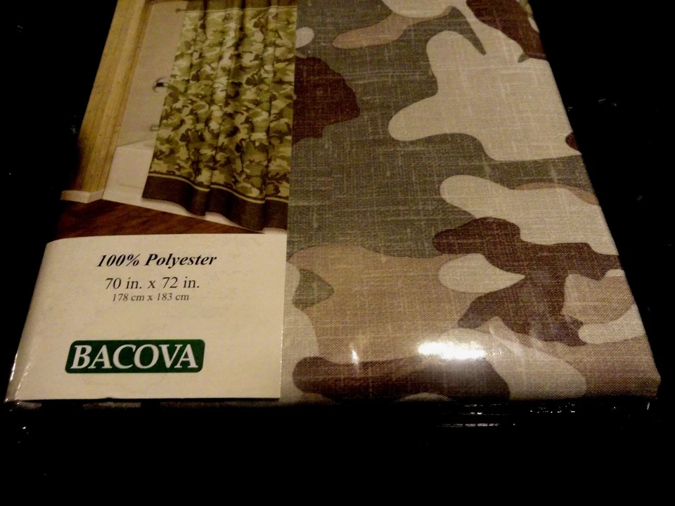Bacova камуфляж лес камуфляж ткани душа занавески желтовато-коричневый коричневый зеленый охоты - Изображение 2 из 4