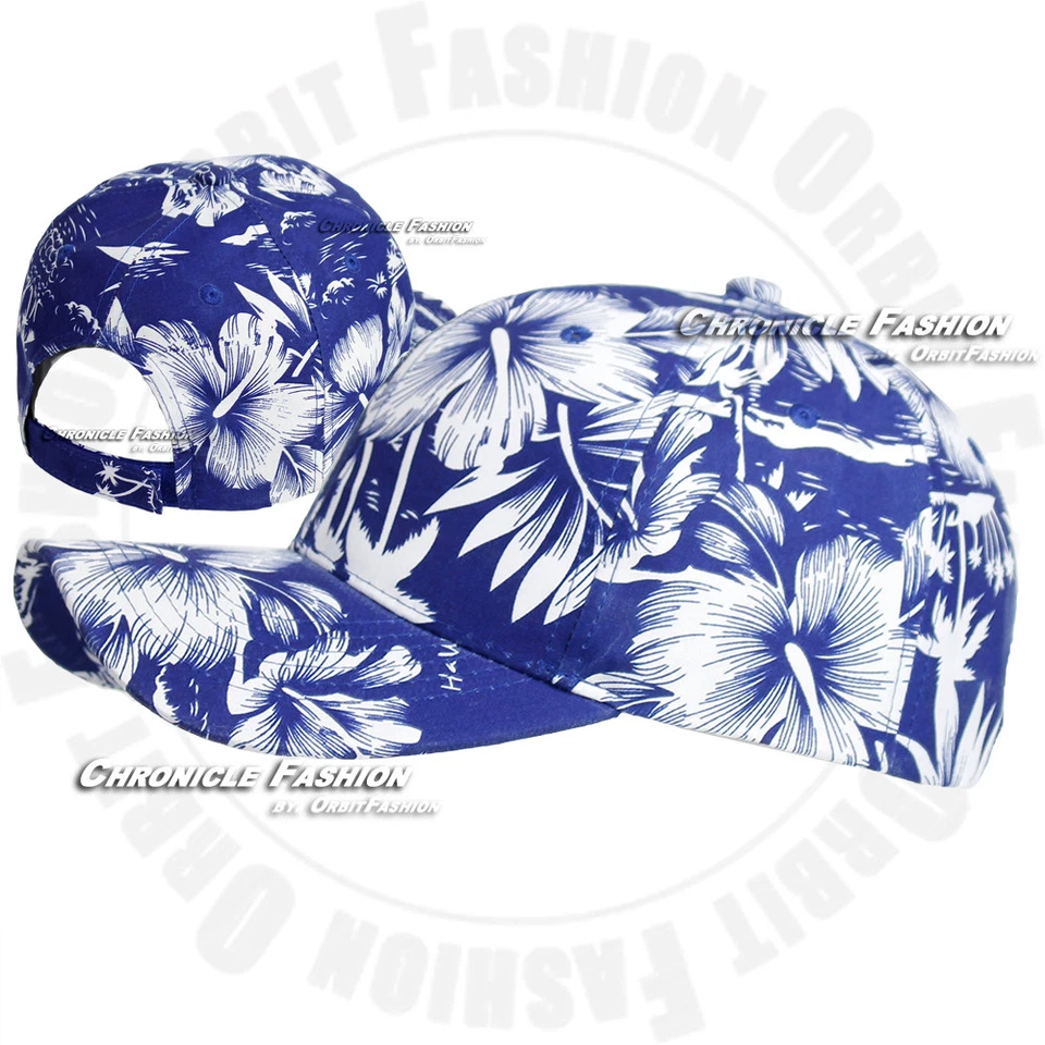Бейсболка гавайский тропический цветочный регулируемый шляпа пустой простоя изогнутые мужские шляпы - Изображение 4 из 4