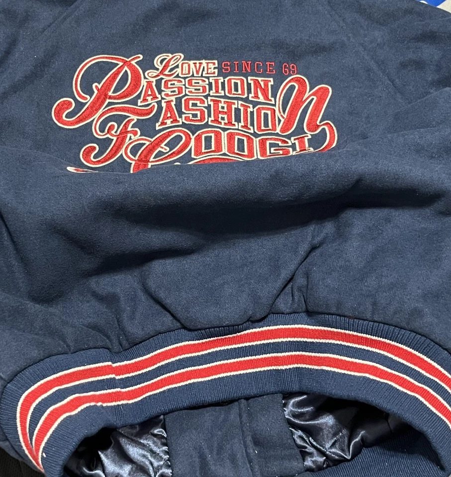 COOGI 69 "Love Passion" Men Varsity Letterman Patches Snap Button Jacket XL - Image 3 of 4