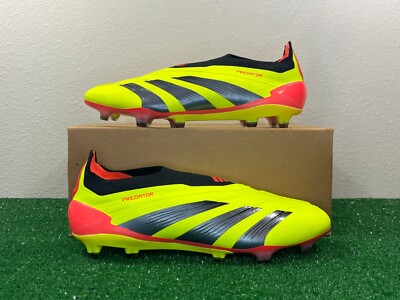 9.5 Men/10.5 Women - Adidas Predator Elite FG Laceless Yellow Soccer Cleats NEW