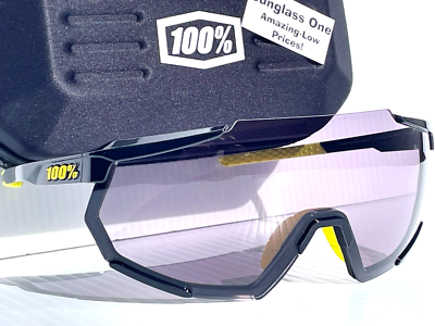 NEW 100% Percent RACETRAP 3.0 Gloss Black PHOTOCHROMIC Grey