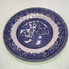 Myott Meakin Blue Willow Scalloped 7" Bread Plate