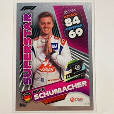 Mick Schumacher SUPERSTAR 317 HOLO FOIL Topps F1 Turbo Attax 2022 Formula 1 NM