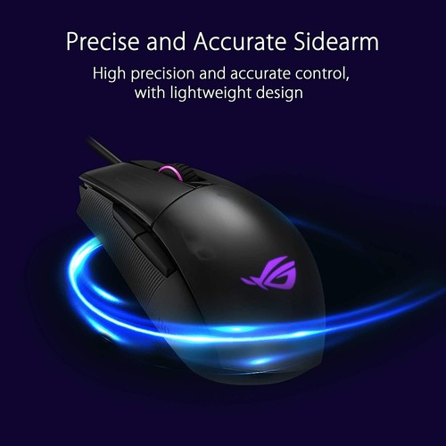 Asus ROG STRIX IMPACT II Black Gaming Mouse 6200dpi Aura Sync RGB Ergonomic NIB - Picture 5 of 9