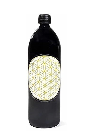 Bouteille violet Miron Fleur de Vie or pour votre rituel yoga et méditation