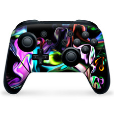 Nintendo Switch Pro Controller Skin Decal Vinyl Wrap - Resin Swirls Smok Glass