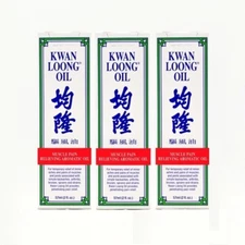 3 Pack Kwan Loong Oil - Pain Relieving Oil 2 Oz - Pack of 3