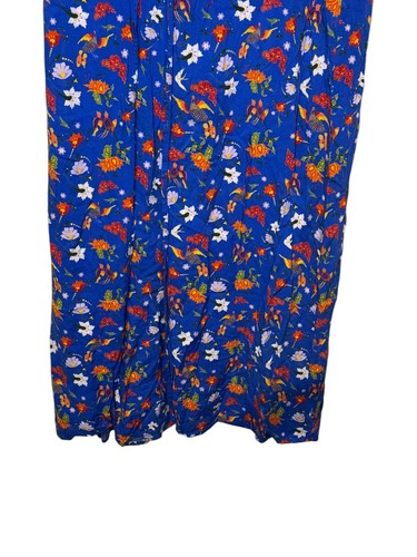 Paolita Womens Skirt Maxi Iris Side Zip Colorful Ditsy Floral Print A-Line Large - Picture 2 of 10