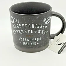 New Ouija Board Game Stoneware Coffee Cup Mug Black Mystifying Oracle 18oz