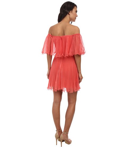 NWT $ 328 BCBGMAXAZRIA BCBG SHALOM TULLE PLEATED COCKTAIL DRESS COLAR SZ:6 - Bild 5 von 11