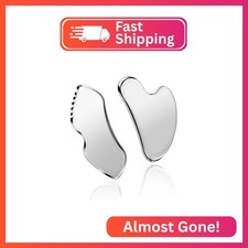 MoHern 2 Pcs Stainless Steel Gua Sha Tool, Gua Sha Facial Tools, Durable GuaSha