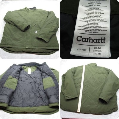 【希少サイズ】Carhartt ダークグリーンジャケット　2XL Carhartt XL オリーブジャケット Carhartt XL オリーブジャケット Full